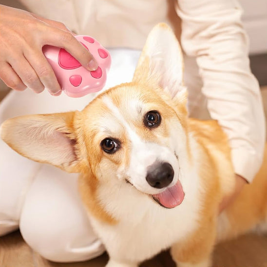 Brosse-vapeur-pour-chien-rose-relaxant