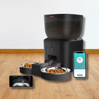 Distributeur de croquettes pour chien | MealBuddy™ (8L - Noir)