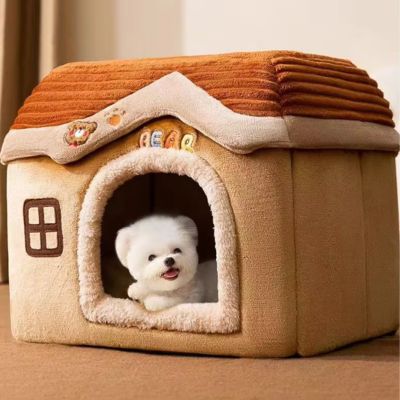 niche-chien-interieur-brun-confortable