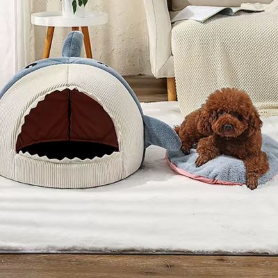 niche-pour-chien-interieur-requin-apaisant