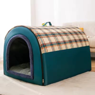 niche-pour-chien-interieur-vert-lavable