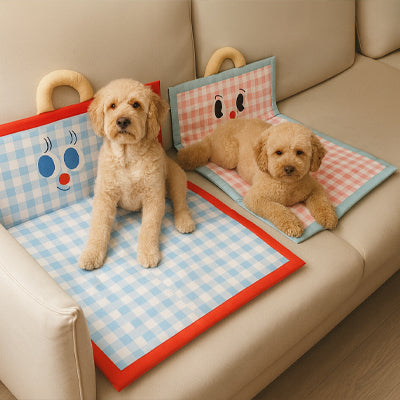 Tapis-rafraîchissant-Chien-rose-bleu