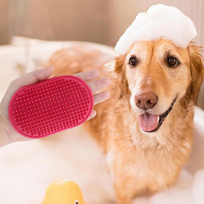 brosse-pour-chien-bain-rouge-douce