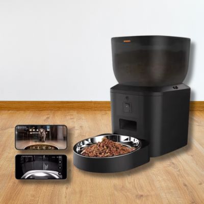 Distributeur de croquettes pour chien | MealBuddy™ (8L - Noir)