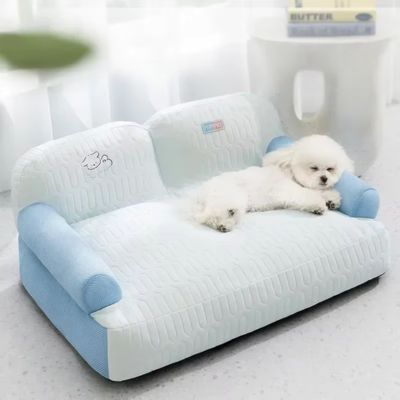 fauteuil-chien-bleu-blanc