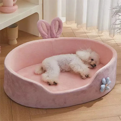 panier-pour-chien-rose-apaisant